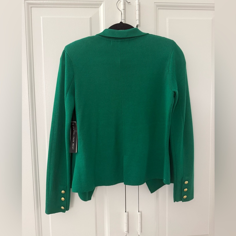 NWT | Central Park West | Tia Blazer | Emerald Green with Gold Buttons - Picture 2 of 3